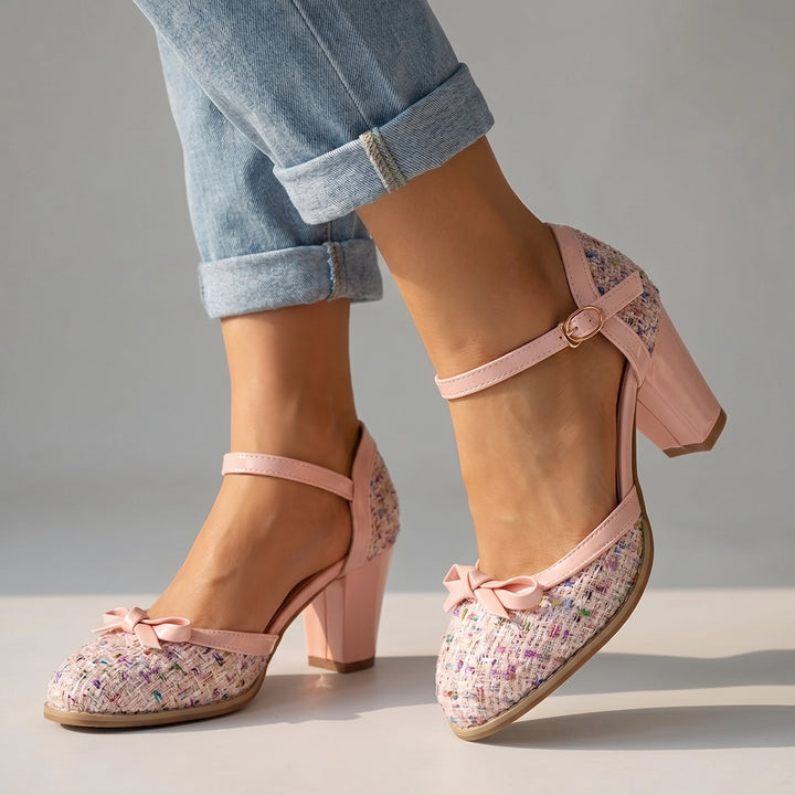 Pink Aria Vance Block Heels 2
