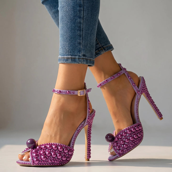 Bradbury Embellished Peep-Toe Heels 1
