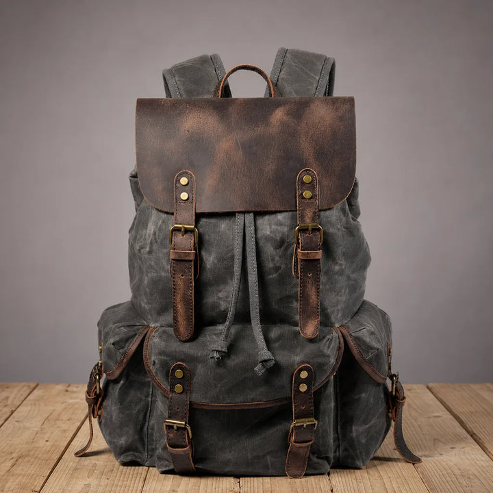 Colvin Canvas Drawstring Backpack - Color:Gray