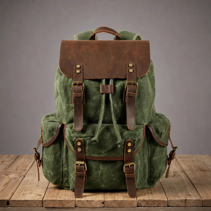 Colvin Canvas Drawstring Backpack - Color:Green