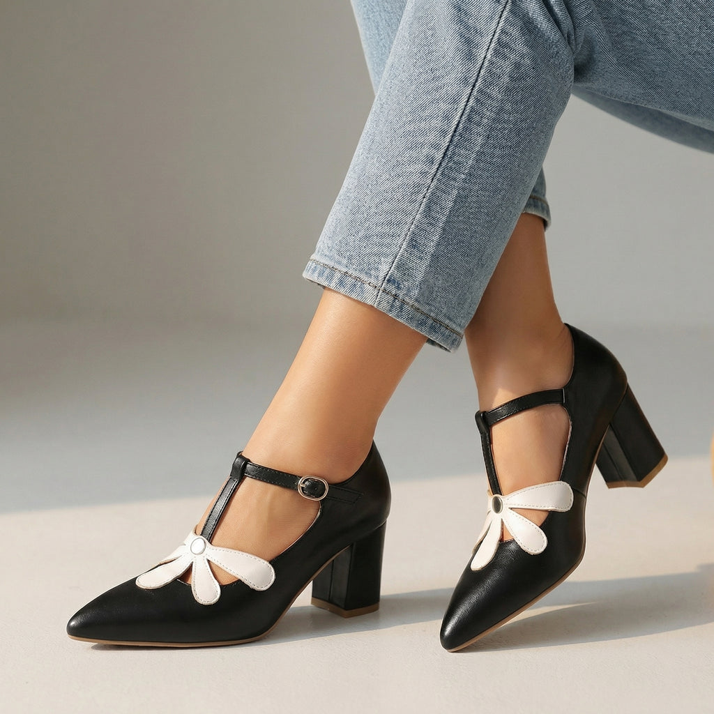 Eliza Bloom Mary Janes - Color:Black;Size:35