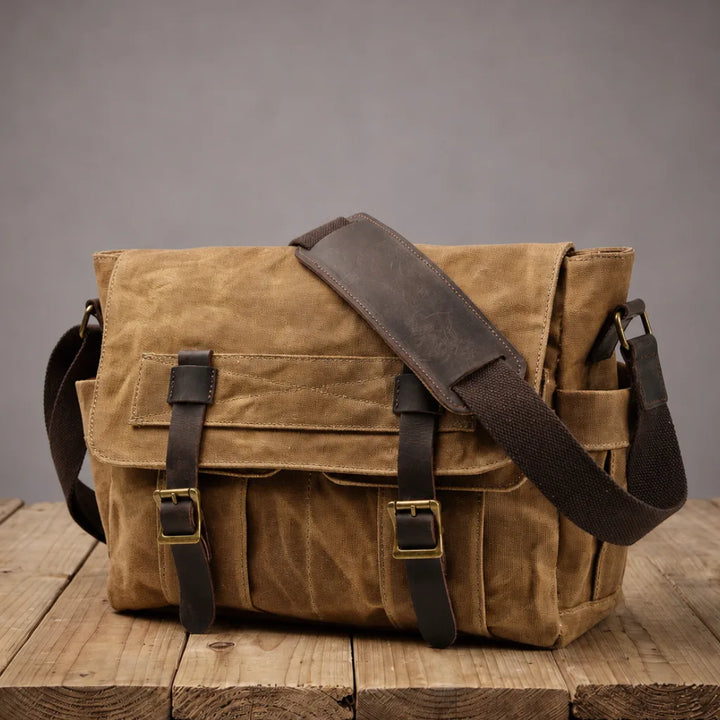 Men's Felix Waxed Canvas Messenger Bag