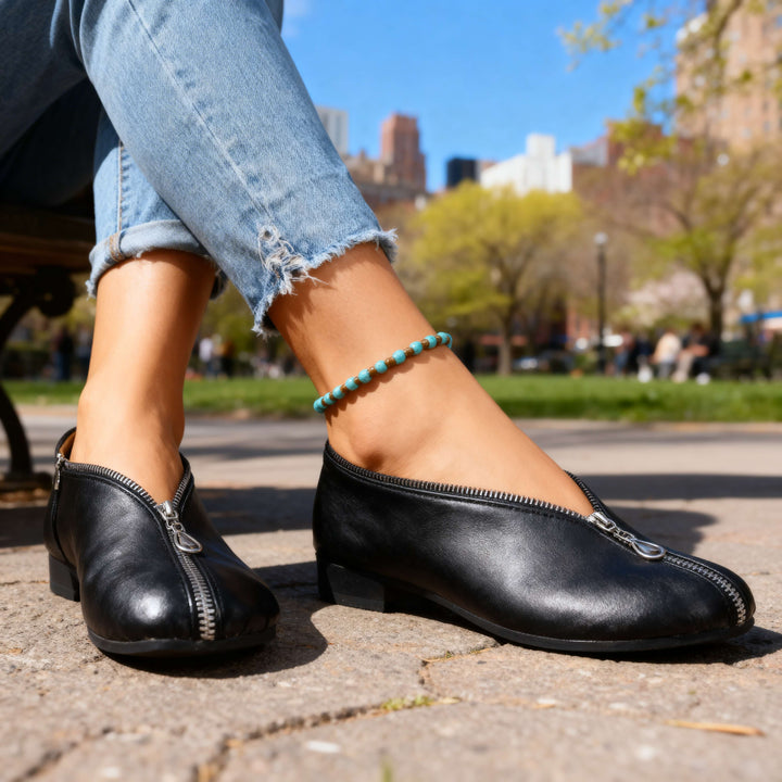 Scarlett Zipper Flats