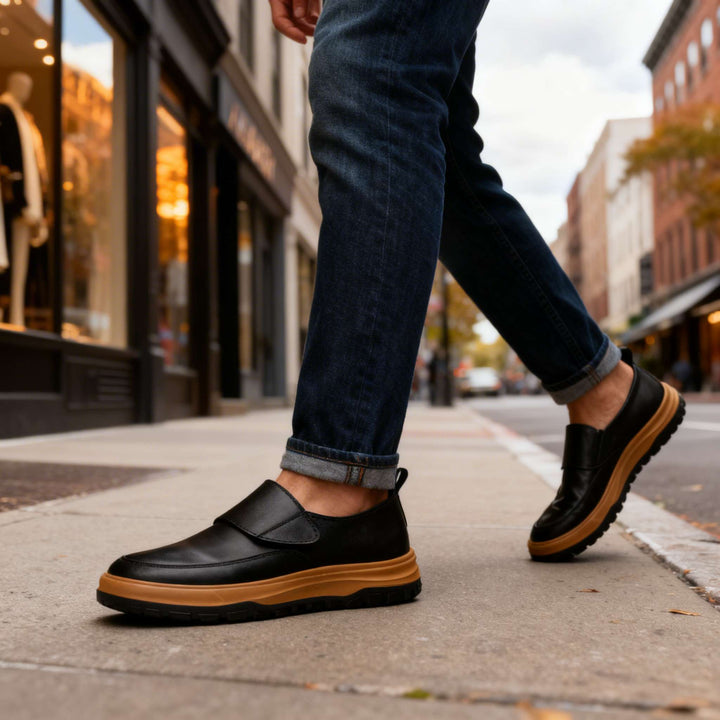 Leon Grant Leather Slip-Ons