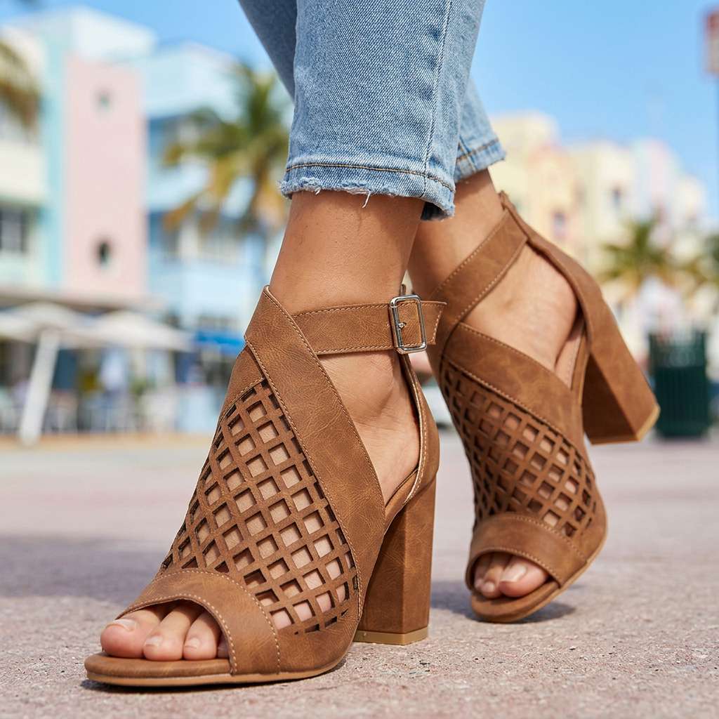 Larissa Open Toe Heels