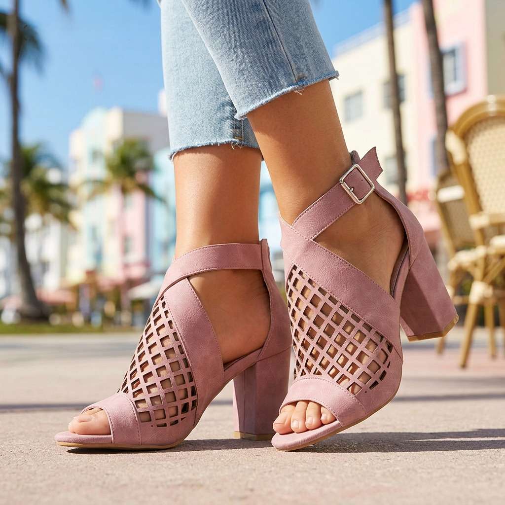 Larissa Open Toe Heels
