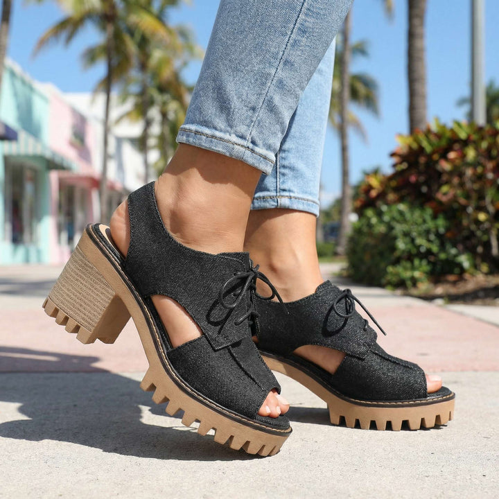 Larissa Lace-Up Heels