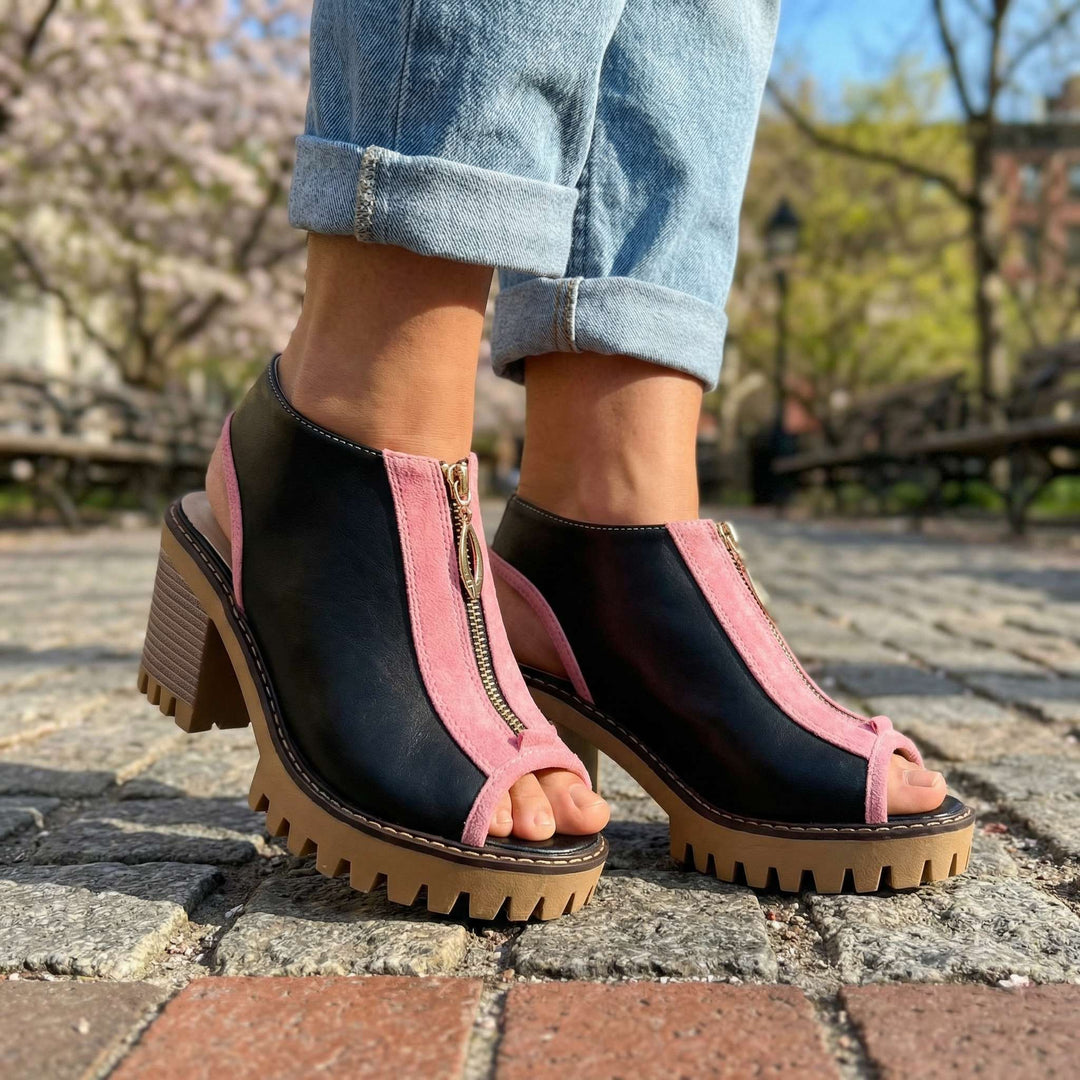 Larissa Zipper Heels