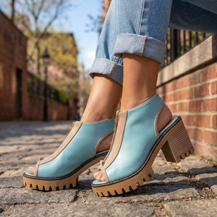 Larissa Zipper Heels