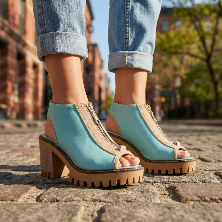 Larissa Zipper Heels