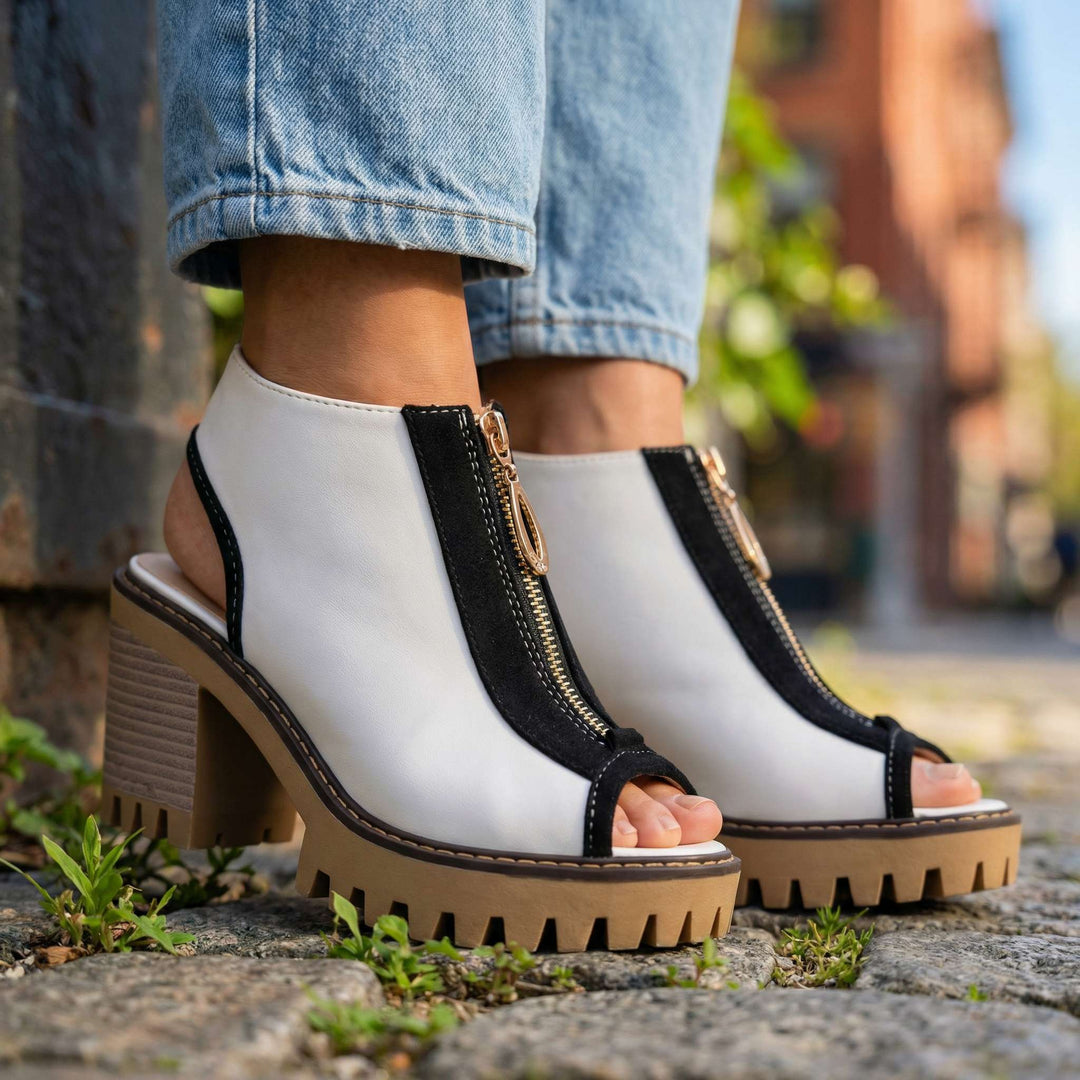 Larissa Zipper Heels