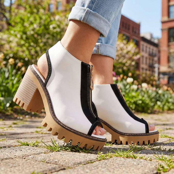 Larissa Zipper Heels