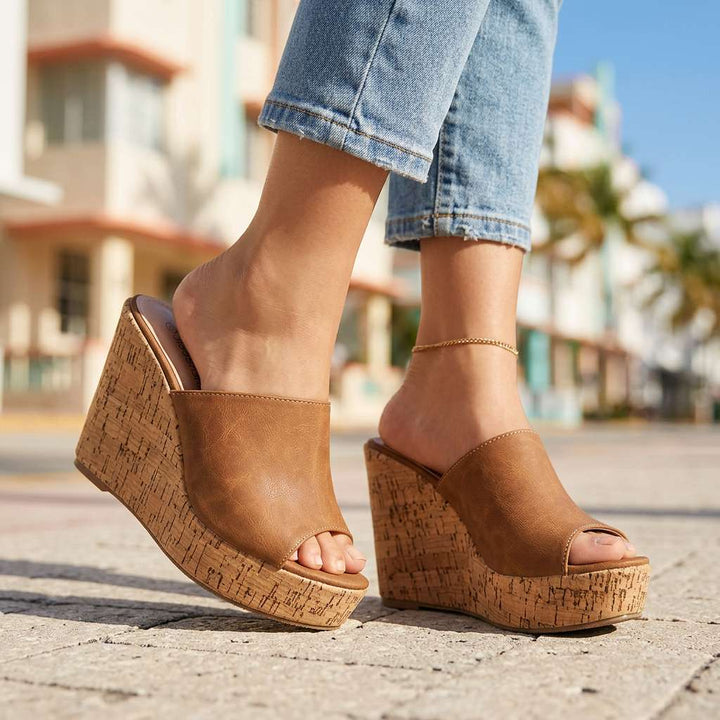 Ashley Taylor Cork Wedges