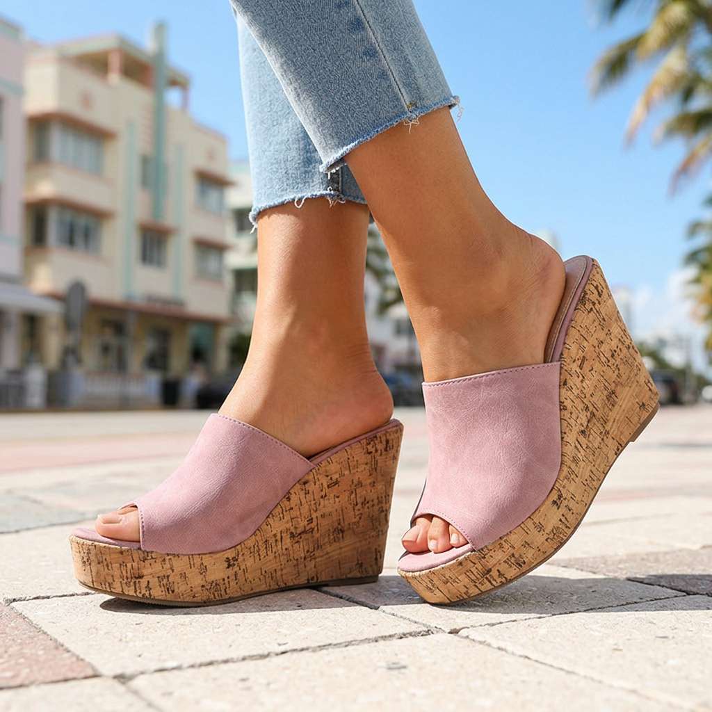 Ashley Taylor Cork Wedges