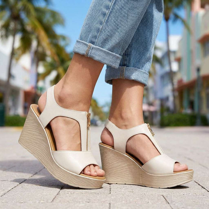 Evalyn Zipper Heels