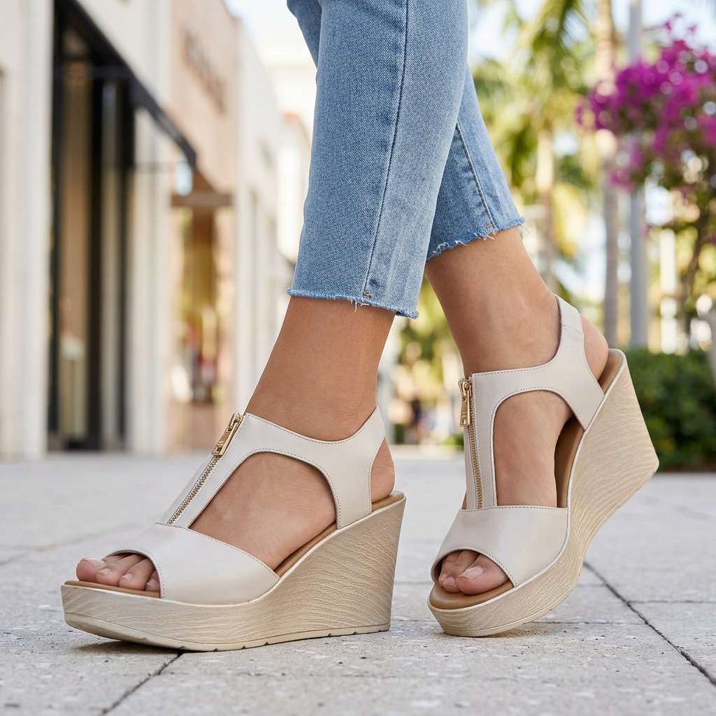 Evalyn Zipper Heels