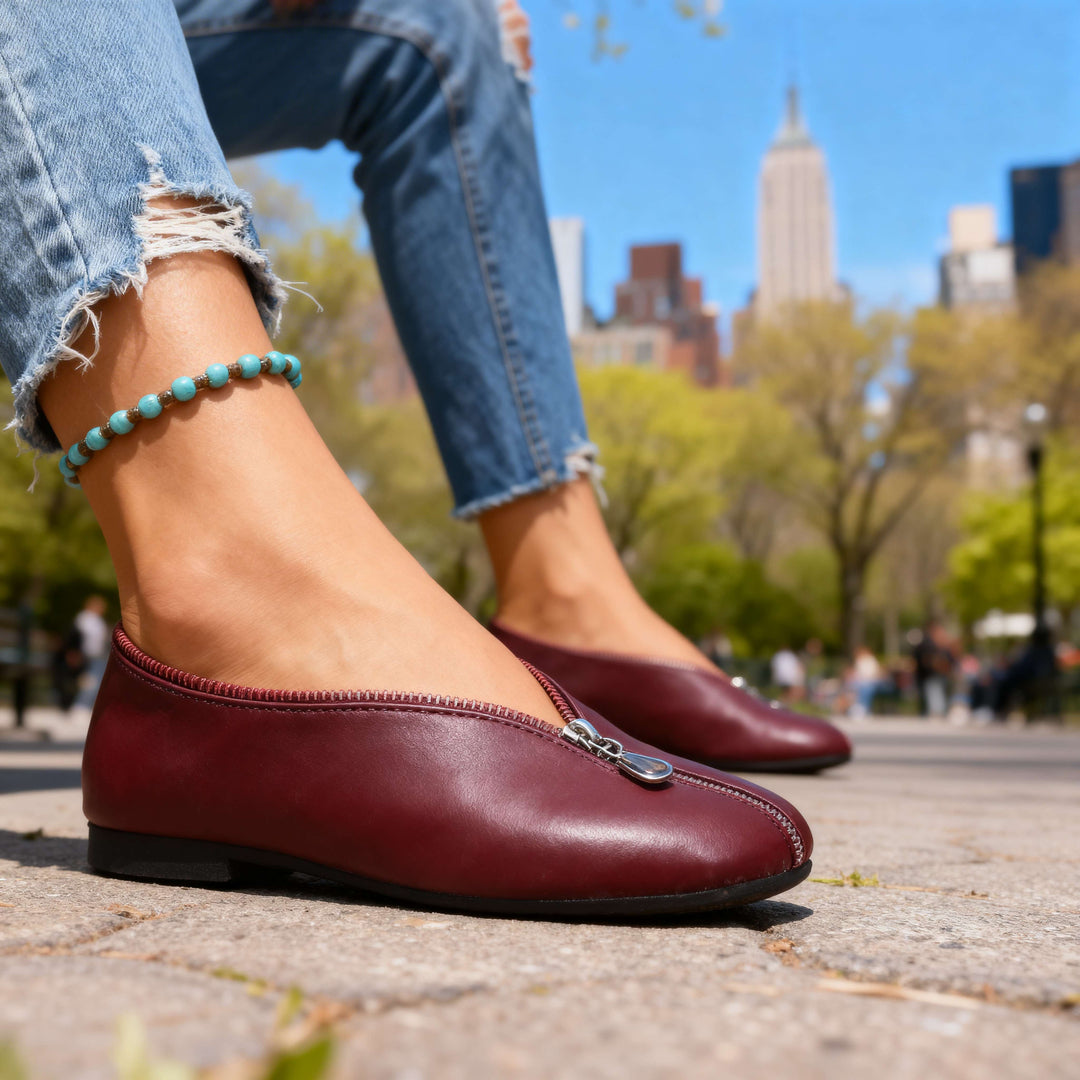 Scarlett Zipper Flats