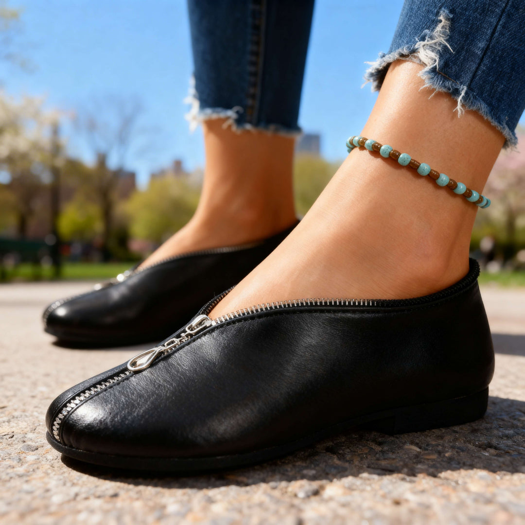 Scarlett Zipper Flats