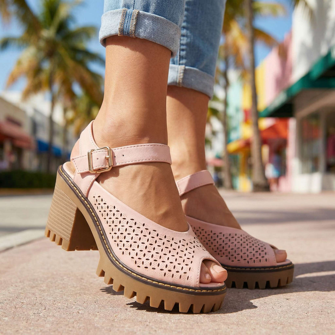 Larissa Chunky Sandal Heels