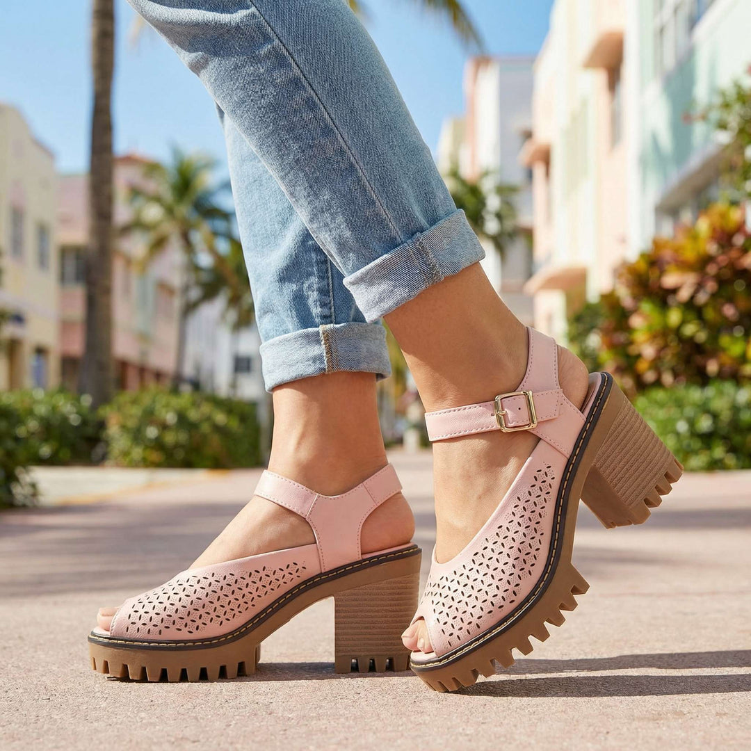 Larissa Chunky Sandal Heels