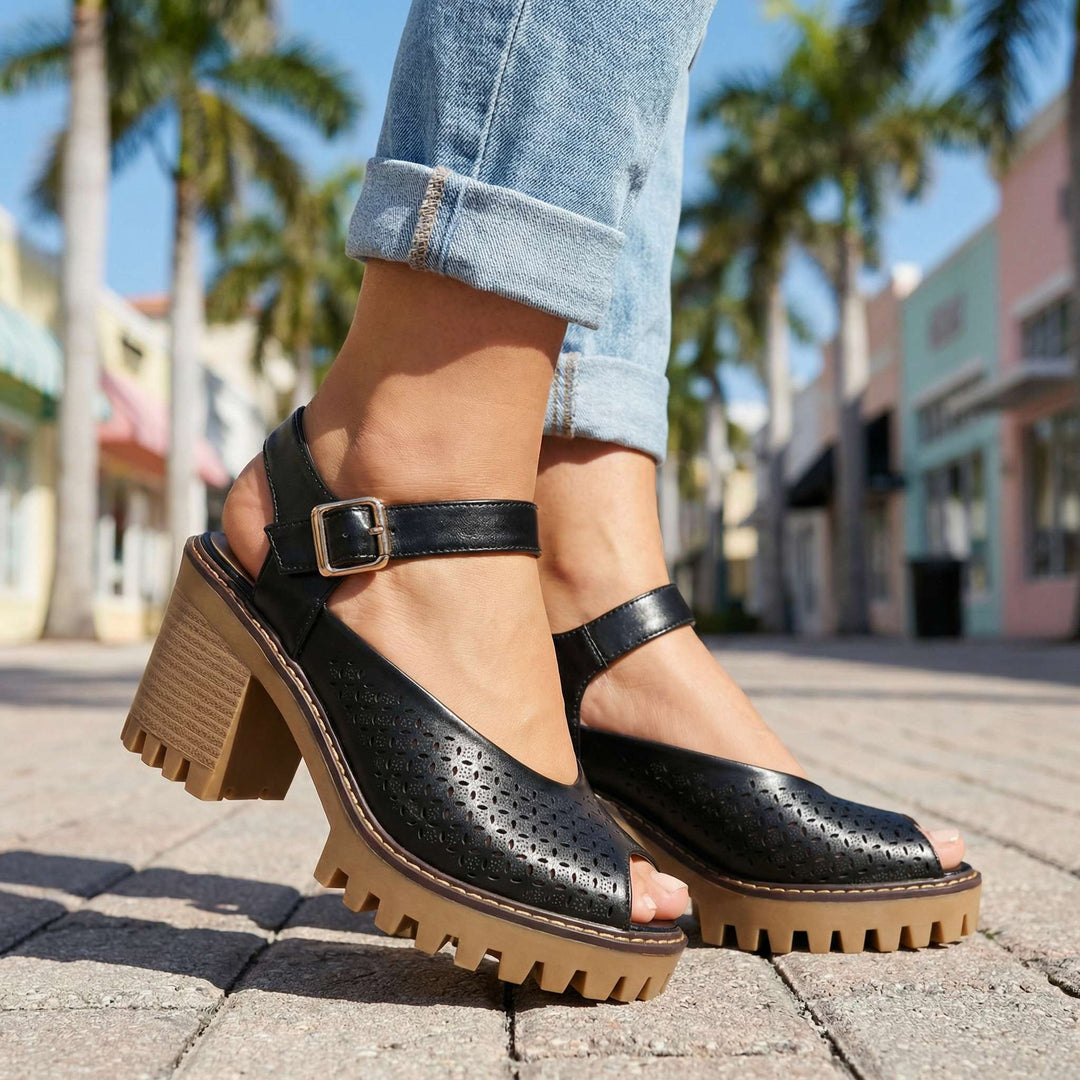 Larissa Chunky Sandal Heels