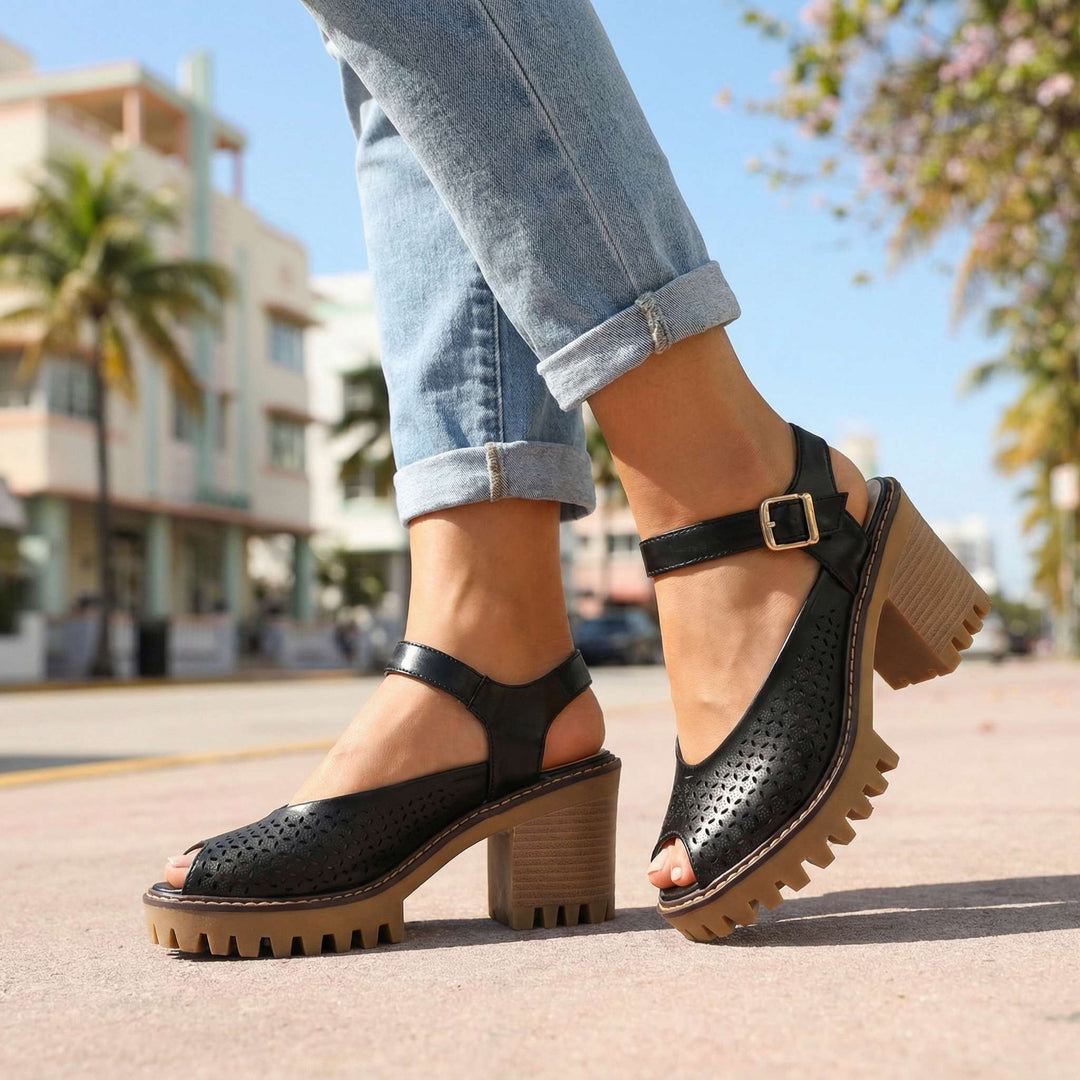 Larissa Chunky Sandal Heels