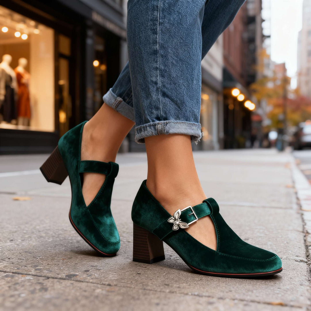 Vanessa Velvet Heels