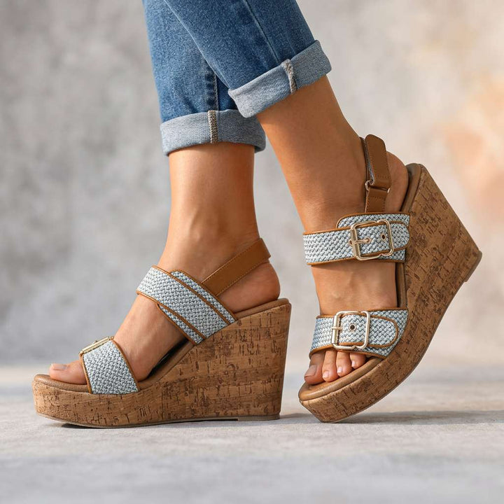 Vanessa Buckle Strap Wedges