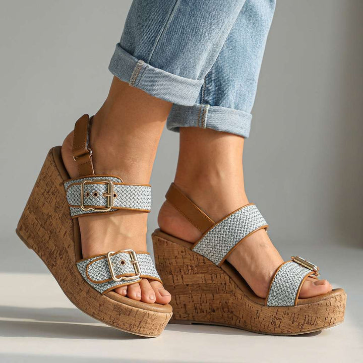 Vanessa Buckle Strap Wedges