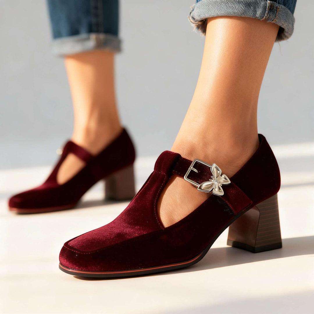 Vanessa Velvet Heels