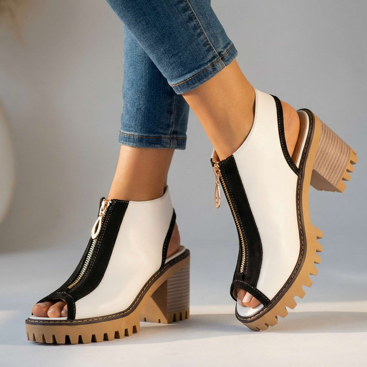 Larissa Zipper Heels