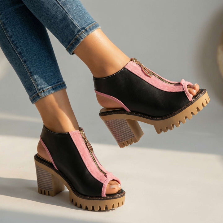 Larissa Zipper Heels