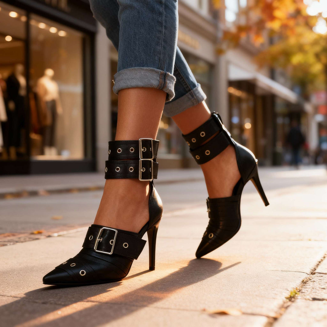 Tessara Buckle Heels