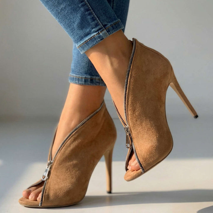Scarlett Zipper Heels
