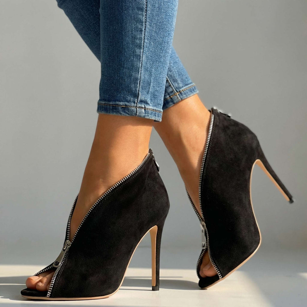 Scarlett Zipper Heels