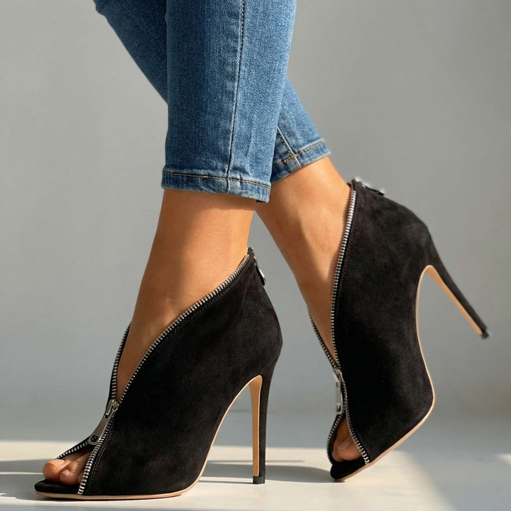 Scarlett Zipper Heels