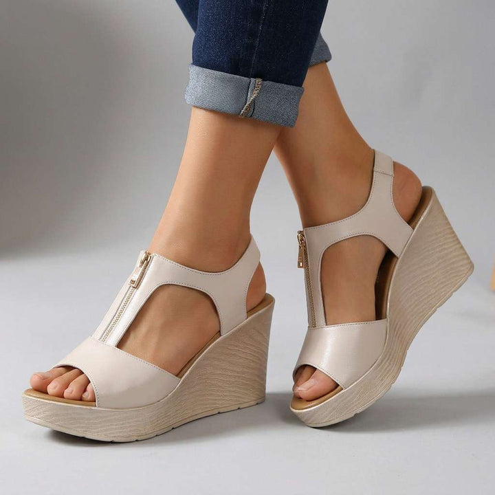 Evalyn Zipper Heels