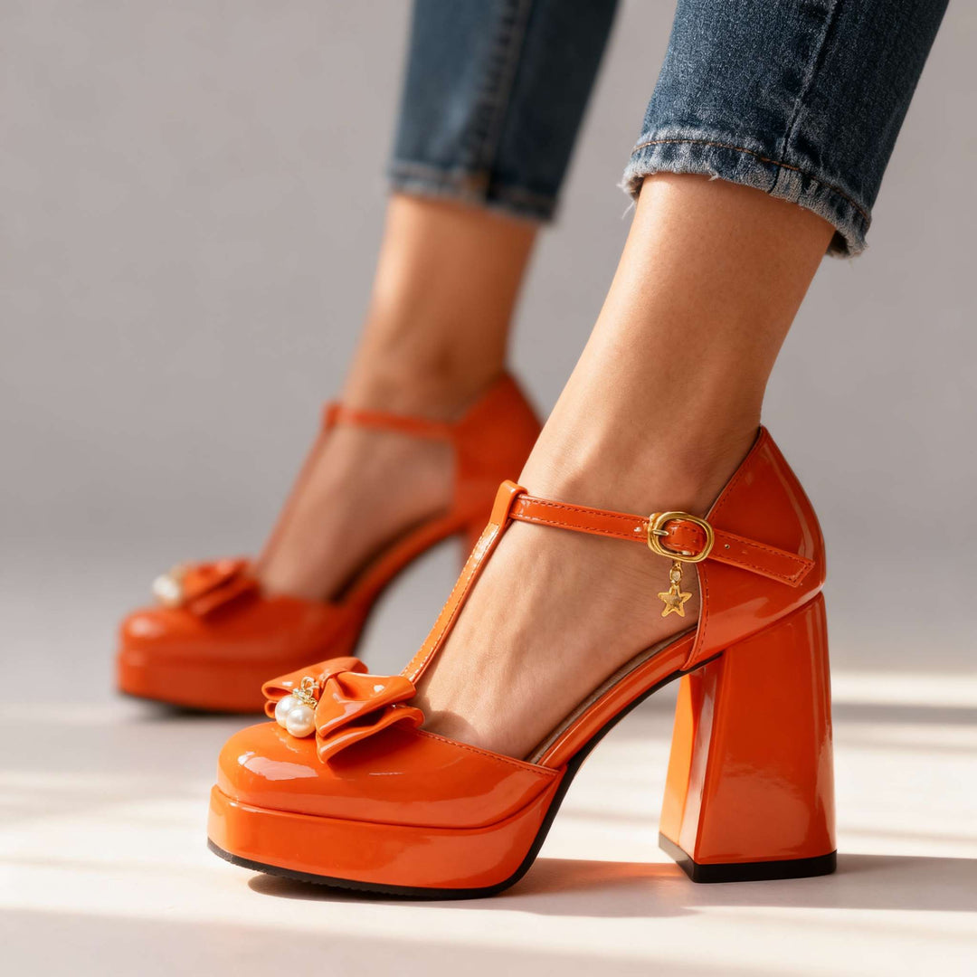 Estelle Bow Pearl Heels