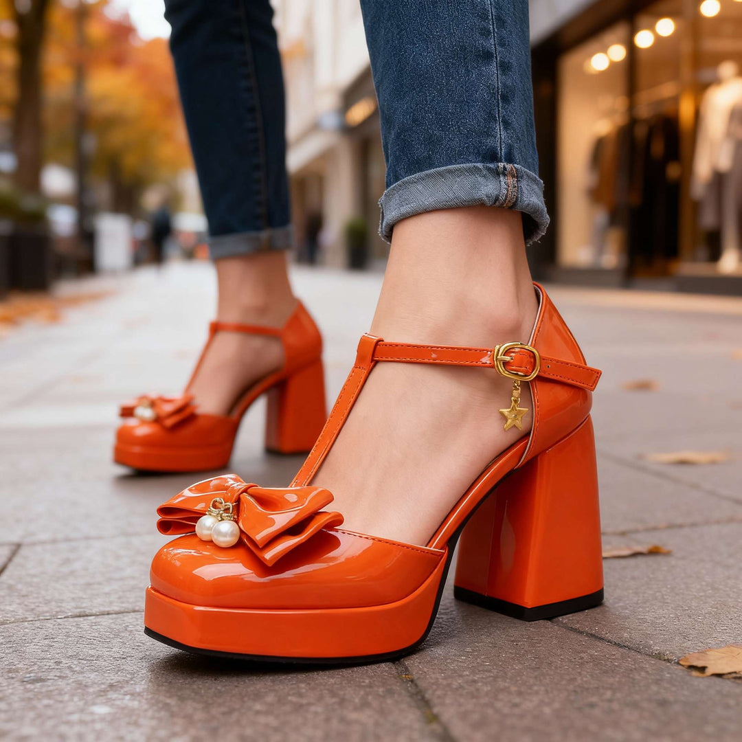 Estelle Bow Pearl Heels