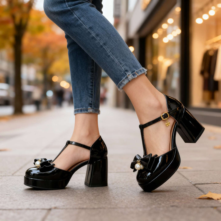 Estelle Bow Pearl Heels