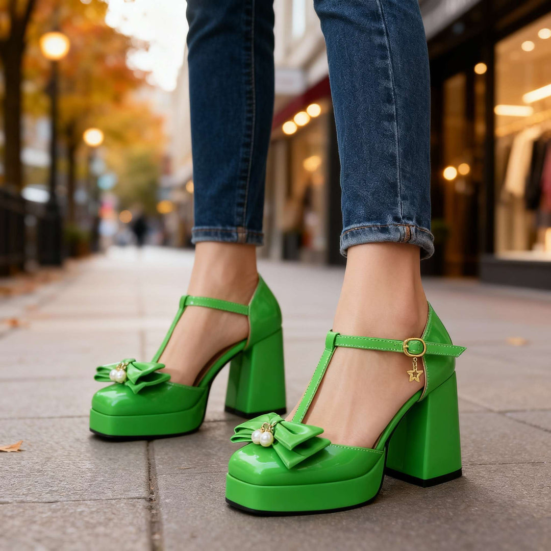 Estelle Bow Pearl Heels