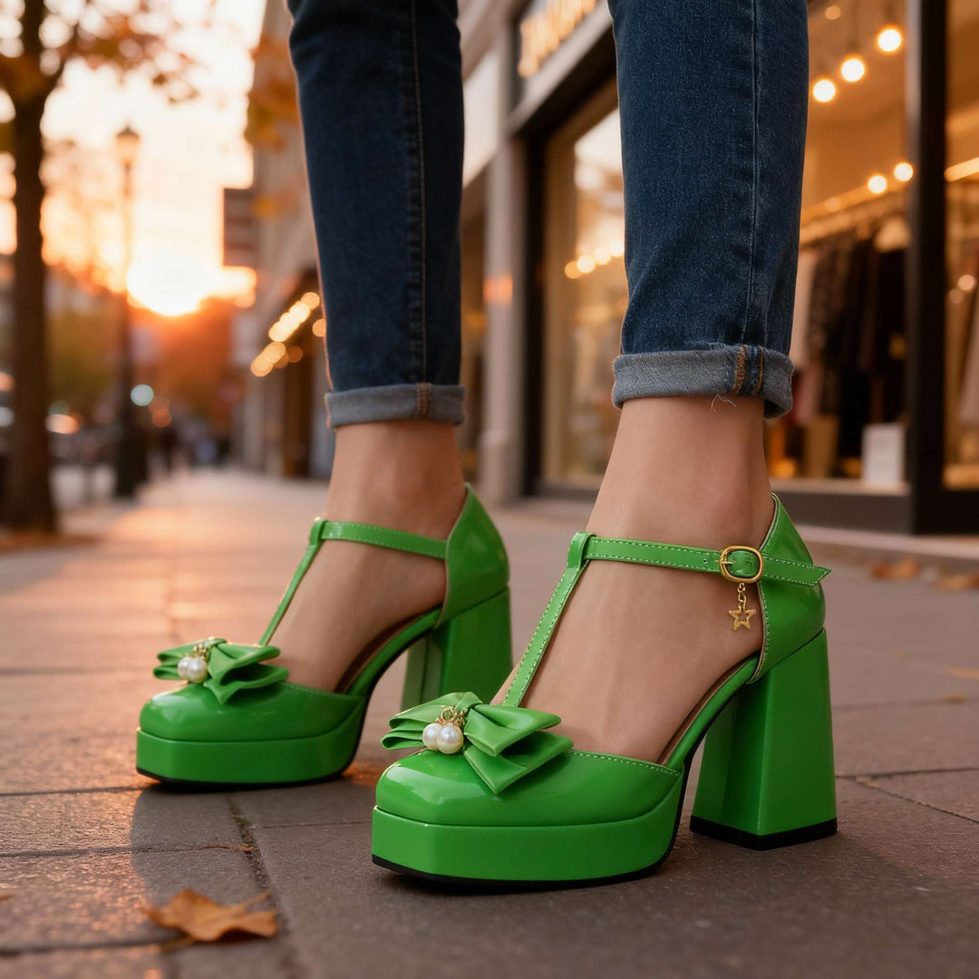 Estelle Bow Pearl Heels