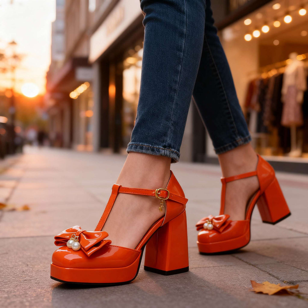 Estelle Bow Pearl Heels