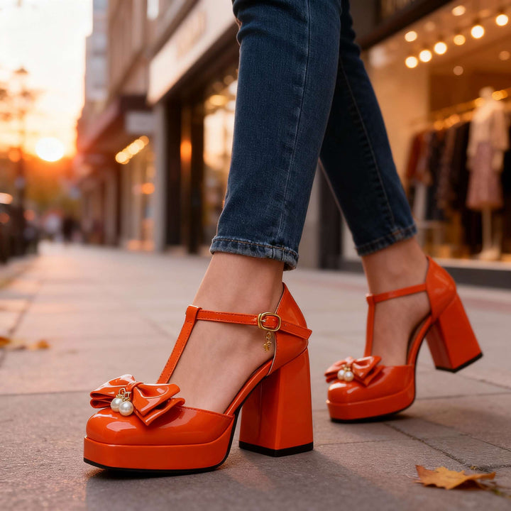 Estelle Bow Pearl Heels