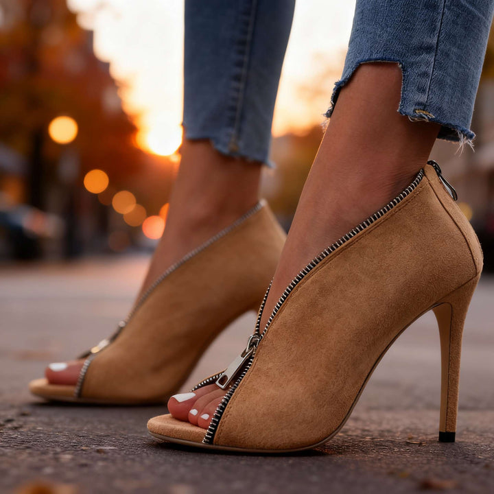 Scarlett Zipper Heels