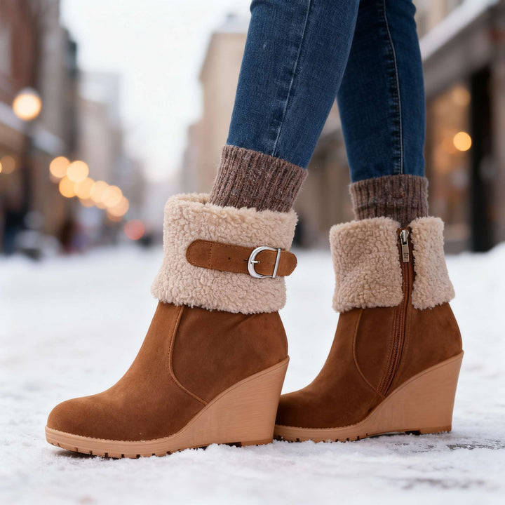 Jane Winter Wedge Boots