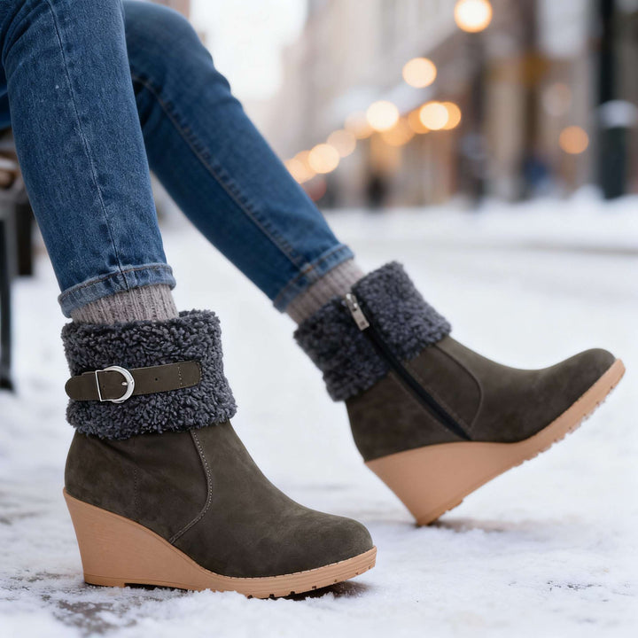 Jane Winter Wedge Boots