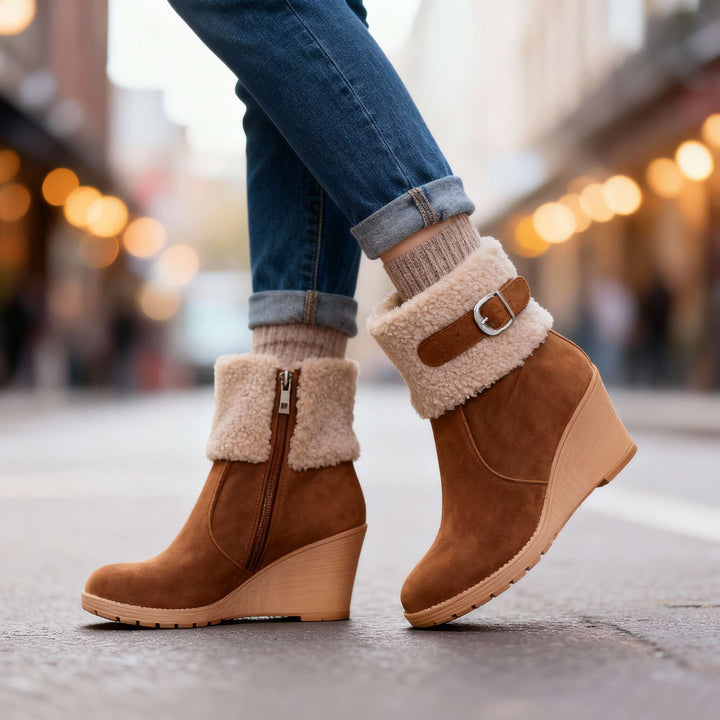 Jane Winter Wedge Boots