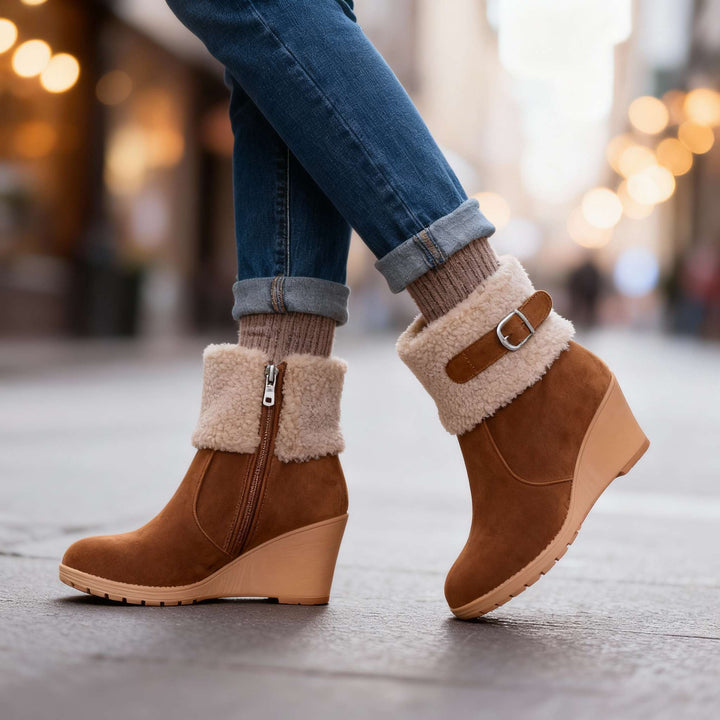 Jane Winter Wedge Boots