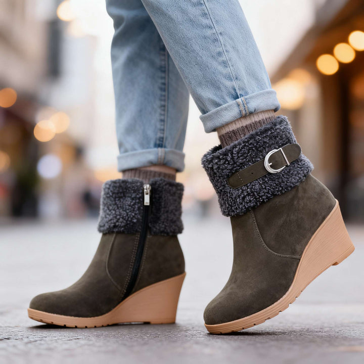 Jane Winter Wedge Boots